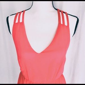 Flowy light-weight coral love riche Shift Dress